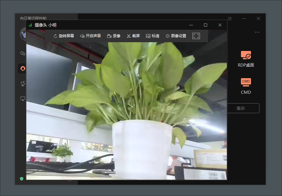 向日葵远程摄像头功能